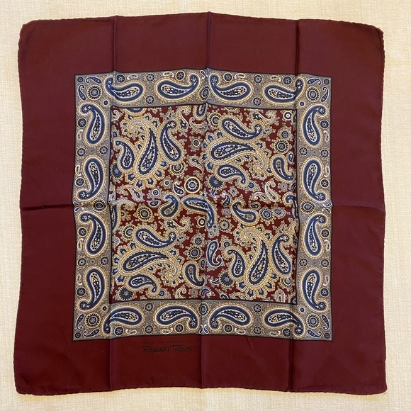 Vintage Robert Talbott silk pocket square - Picture 1 of 4